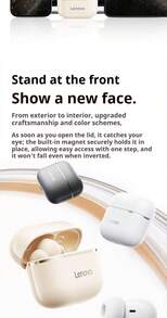 Tai nghe Bluetooth Lenovo EA230-5.4: Chống ồn, độ trễ thấp, cuộc gọi có độ nét cao, âm thanh nổi, tương thích với nhiều thiết bị. - Sakura Trắng - Xem 6