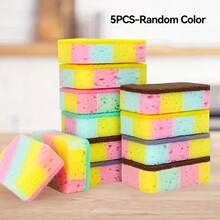 20片装不锈钢百洁布，锅具清洁去污海绵，锅具清洁海绵刷，除锈海绵，洗碗海绵块，纳米金刚石研磨防污海绵，清洁布，强力去油，清洁用品，清洁工具，返校必备 - 强力去油，高效洗碗和家居清洁 - 厨房必备 - 彩色 - 查看 10