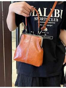 New Retro British Style One Shoulder Bag, High-Quality Crossbody Bag For Women, Fashionable Commuter Flap Design Bag, Matching Premium Evening Clutch, Versatile Multifunctional Handbag - Mocha Brown - View 5