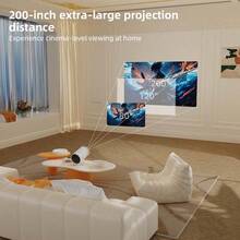 XBJ [2026 Upgrade]Mini Smart Projector Portable With WiFi & Bluetooth – 4K Android Home Theater Experience | Auto Keystone & Focus For Wireless Screen Mirroring & Gaming | Perfect For Outdoor Movie Night, Bedroom Cinema, Business Presentations | The Ultimate Proyector Cine En Casa For Holiday, Birthday & Housewarming Gifts (Projector With Bluetooth Built-In) - 查看 9