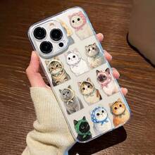 Funda de Teléfono Única 1pc Funda de Teléfono Transparente Suave con Bufanda de Gato Compatible con iPhone 17 16 15 14 13 12 11 Pro Max 14 15 16 Plus XS XR X 8 7 SE 2020 Funda de Teléfono Ajuste Delgado para Uso Diario - 1 pieza - Ver 5