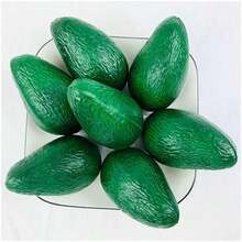 1个仿真牛油果，半个假水果，幼儿园教育用品，家居餐厅派对圣诞节摄影装饰