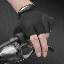Skeleton Gloves Adjustable Lightweight Racing Skull Sports Work Bone Gloves Anti - Slip Breathable Men Women Motorcycle, Cycling, Biking, Workout - #5 黑色 - 半指 - 加厚掌心 + 小 - 查看 6