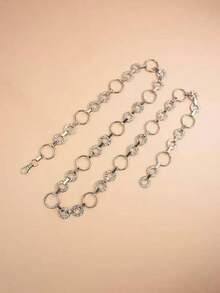 Punk Style Metal Ring Body Chain, Vintage Decor For Dresses And Waist Belts