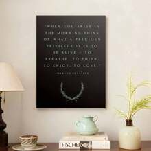 Framed 1pc Marcus Aurelius Stoicism Quote Framed Canvas Wall Art - Latin & English Poster With Greek Key Border, Black Frame, Inspirational Ancient Wisdom For Office, Meditation Room, Study - Stoic Book Page Design - Đóng khung - Xem 6