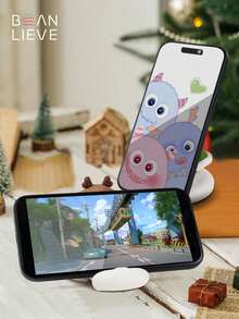 beanlieve Stojak na biurko i telefon z motywem świątecznym, wykwintne opakowanie na prezent, prezent dla niej/niego, kompatybilny z 'em, telefonem z Androidem, prezent urodzinowy, dla rodziny, przyjaciół, na letnie prezenty do łazienki i kuchni, uchwyt na telefon urodzinowy, akcesoria do telefonu, wytrzymały uchwyt nośny - Wielokolorowe - Zobacz 3