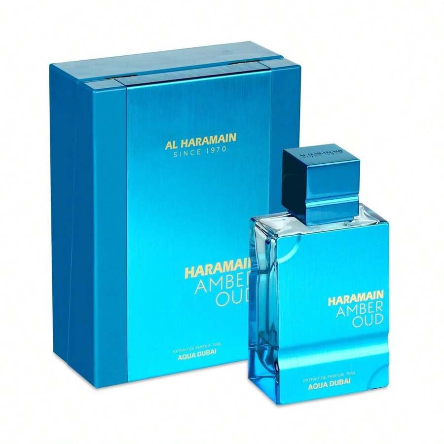 1PC Al Haramain Amber Oud Perfume 2.0 Fl Oz/60 Ml,Gold Edition,Aqua Dubai,Dubai Night,Ruby Edition,BLUE EDITION,Perfect For Halloween And Christmas Gifts. - Aqua Dubai - 查看 1