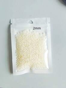 3D Half-Faux Pearl Nail Gems - 2mm 3mm 4mm Flat Back Rhinestones, High Gloss (200/500/800 Pcs)