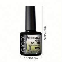 GJOQ 8ML Markdown  6PCS/SET Thermal Nail Gel Polish, Gradient Ramp Temperature Shiny Color Changing Gel Polish, Soak Off UV Sequins Gel Polish Nail Art Salon Manicure - Màu tím - Xem 3