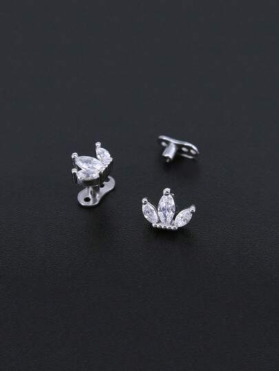 1pc F136-Titanium Skin Implant Cubic Zirconia Decorative Bone Screw, Suitable For Women's Daily Wear