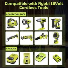 Upgraded 8.0Ah 3Packs P108 18V Battery Compatible With Ryobi 18V ONE+ Battery Replacement RBL1810 P108 P102 P103 P104 P105 P107 P109 P122 Cordless Tool Batteries Rapid Rechargeable Batteries With Indicator - Black-8.0Ah - View 8