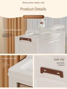 1pc Foldable Storage Box, Multi-Tier Storage Rack Utility Cart, Kitchen Storage Organizer Rack, Cutlery Storage Cabinet, Kitchen Storage Organizer Rack, Wardrobe Storage Box, Portable Plastic Wardrobe, Wardrobe Divider Storage, Portable Storage Cart, Food Service Utility Cart