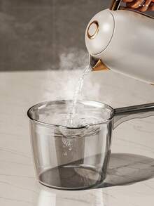 1个浴室水勺，家用耐高温透明长柄水勺，家居必备