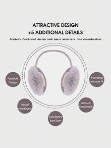 可折叠毛绒耳罩，男女通用冬季保暖耳罩，休闲户外耳罩 - 彩色 - 查看 10
