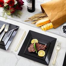 Wedding Disposable Tableware - Black - View 6