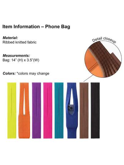 1 pezzo Borsa a mano lavorata a maglia, design autunnale/invernale, versatile e alla moda, pochette per telefono da donna, adatta come regalo per ragazze, per il ritorno a scuola, per San Valentino, portafoglio mini, portamonete, portafoglio da viaggio, accessorio essenziale da viaggio