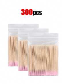 500支双头指甲油擦拭木棒，400/300/200/100/10支小头双头纹眉美妆擦拭工具，1/2/3/4/5/6支装，一次性超细清洁棉签，迷你木棒，可用于清洁化妆品、睫毛、指甲，去除胶水、灰尘，多用途棉签配件 - 彩色 - 查看 20