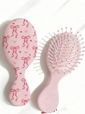 Butterfly-Shaped Cherry Pattern Comb, Mini Comb, Dry And Wet Use Ventilation Comb, Suitable For Detangling And Smoothing Curly Hair, A Lightweight Hair Accessory Suitable For All Hairstyles, New Year's Gift, Valentine's Day Gift ,Hair Styling Kit ,Hair Tool Kit