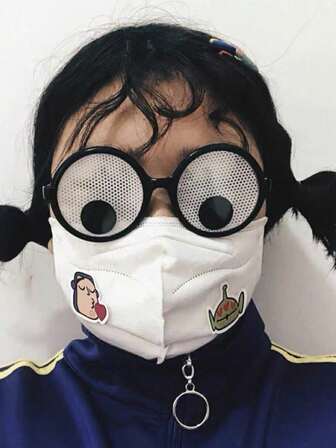 1pc Creative Funny Rotating Eyeball Round Frame Glasses, Selfie Entertainment Activity Prop, Unique Gag Party Glasses