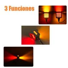 2Pcs Luz de pedestal de remolque para camión, luz intermitente, ámbar/rojo, cuadrada, doble cara, montaje de tres pernos para Camiones, furgonetas - Rojo - Ver 5