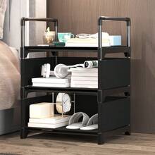 Modern Minimalist Nightstand , Nordic Style Small Wardrobe Organizer For Bedroom-Modern Simple Style 1pc Living Room Sofa Side Table - Small Apartment Bedside Cabinet - Multicolor - View 13