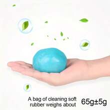 1/2/3pcs Car Cleaning Gel, Magical Cleaning Gel, Car Interior Dust And Mud Cleaning Slime, Reusable Universal Gel Car & Boat Vent Cleaner! - Baby Blue - View 11