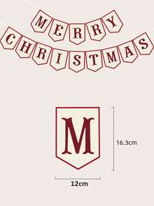 Faixa de Feliz Natal, Placa de Feliz Natal para Lareira, Decoração de Natal, Decoração de Parede de Natal, Decorações de Cubículo de Natal para Pendurar, Manto de Casa, Decorações de Natal para Interiores, Decoração de Natal para Fazenda - Multicolorido - Ver 4