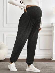 秋冬新款孕妇裤，大码女款，超高腰弹力孕妇休闲褶皱裤，纽扣可调节腰围，舒适柔软孕妇运动裤，宽松孕妇慢跑裤