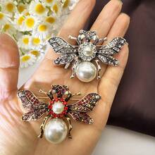 1 szt. Elegancka broszka w kształcie motyla z kryształkami górskimi i sztucznymi perłami, uniwersalna ozdoba dla kobiet, idealna na prezent na Dzień Matki, Boże Narodzenie, sukienki imprezowe - Motyl - Zobacz 4