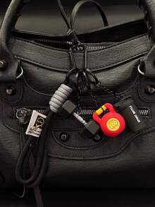 创意设计系列可爱撞色甜美酷炫运动包配件，登山扣，攀岩绳，健身配件，健身系列杠铃哑铃片，运动水壶吊坠 - 彩色 - 查看 3