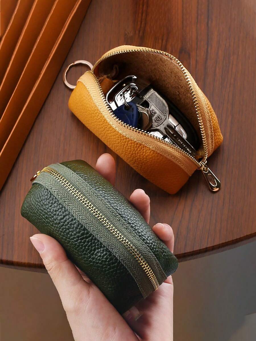 1pc Vintage Leather Wallet Card Holder Coin Purse Makeup Bag Lipstick & Coin Case Portable Travel Organizer Personalized Mini Coin Purse Women Wallet Mini Wallet Autumn Coin Purse For Women Wallet Purse Wallet Small Wallet Wallet Keychain Coin Wallet - Multicolor - View 1