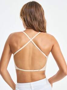 Loungeista 女士无缝露背无肩带文胸 - 轻薄罩杯，可调节和可变换肩带，轻度支撑（适合 A/B 罩杯） - 婚礼、礼服、吊带内衣、夏装、新娘内衣