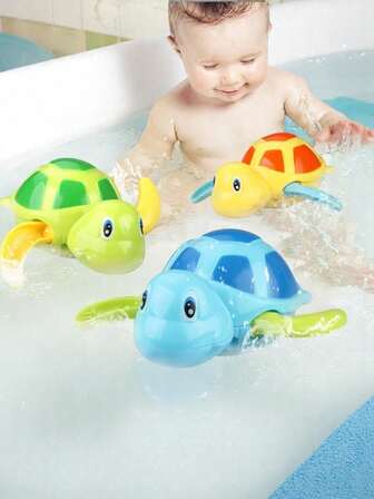 3pcs Fun Swimming Turtle Bath Toy - Perfect Gift For Toddlers 2-6 Years Old, Thanksgiving Gift!Children's Bath Toys : Wind-Up Swimming Turtle,Baby Bathroom Pool Water Toys For Boys And Girls,Fidget Toys,Sensory Toys,Newborn Games,Shower Water Tub Playing Toy,Birthday Gifts,Kids Toys,Indoor And Outdoor Beaches Funny Water Baby Essentials,Cute Mini Stuff,Christmas Gifts