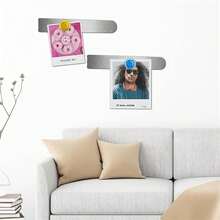 Metal Magnetic Strips With Adhesive BacFKing Bulletin Bar Board Memo Strip With Colorful Magnet For Home Office Schoolsss 4 Pcs (Silver),Silver - 銀色 - 查看 7