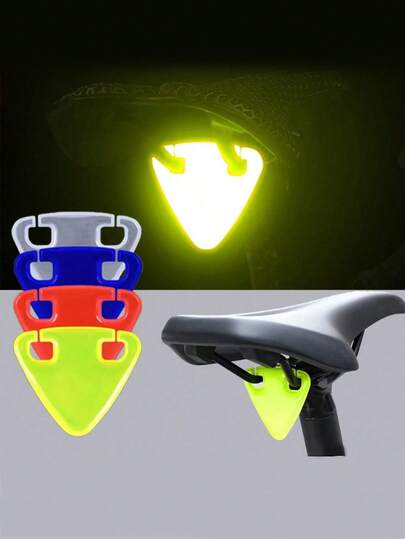 1/4pcs Multi-Color Reflective Rear Light For Bicycle Emergency - No Battery Required, Improves Visibility And Safety For Mountain Bikes And Road Bikes