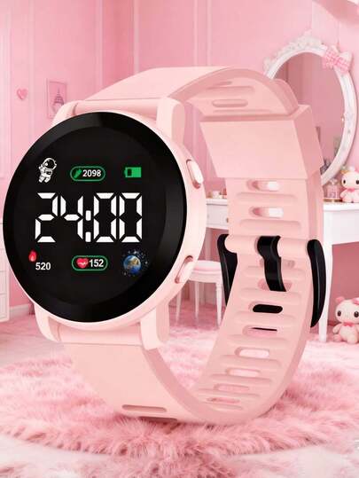 1 st. digital LED-klocka för män, moderiktig, avslappnad, minimalistisk elektronisk silikonklocka, lämplig för dagliga matchningar, födelsedagspresent, present till män, årsdagspresent, singeldagspresent, halloween-erbjudande, ingen presentask