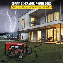 50 FT 50 Amp RV Extension Cord NEMA N14-50P To N14-50R, 125 / 250V Heavy Duty STW 6/3+ 8/1 RV Power Cord, For EV Charging And RV Trailer Campers - 50 Ft - View 2