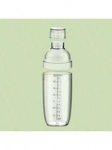Set de 3 piezas de coctelera, incluye taza de coctelera con marcas de medición, coctelera, majador y tapa a prueba de salpicaduras, material resistente, ideal para bebidas caseras, tiendas de leche con té - transparente - Ver 3