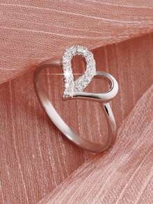 1 chiếc nhẫn vương miện Zirconia thời trang đa năng, phong cách Châu Âu và Châu Mỹ, quà tặng cho phụ nữ vào ngày lễ tình nhân, ngày của mẹ, sinh nhật, tiệc tùng - Bạc - Xem 5