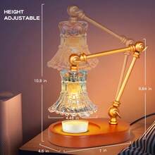 Retro Candle Lamp Warmer, Electric Candle Warmer With Timer & Dimmer, Adjustable Height Candle Light Warmer, Home Fragrance Decor Christmas Housewarming Birthday Gifts For Women - 美規A型插(110-127V) - 查看 3
