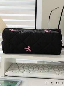 返校季新款蝴蝶结铅笔盒 – 大号，可兼作化妆包，小巧可爱，极具ins风，容量大，女孩文具收纳包，学习用品 - 彩色 - 查看 18