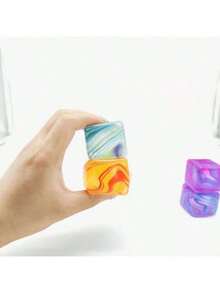 2025 Latest Explosion New Needo-H Same Style Ripple Cube Malt Squeeze Toy, Stress Relief Slow Rebound Squeeze Toy - Birthday Gift - Christmas Gift - Party Gift - Best Gift - Multicolor - View 4