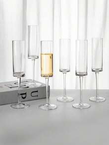 1/2/4pcs High Quality Champagne Glasses, Pink/White, Acrylic Champagne Glasses, Bridal Party Wine Glasses, 170ML Premium Champagne Flutes Suitable For Whisky, Wine, Cocktail, Beer, Champagne, Water, Milk, Oatmeal, Tea, Juice, Breakfast, Coffee, Beverages, Ideal For Cafes, Home, Restaurants, Parties, Galas, Offices, Father's Day, Mother's Day, Friends Gifts, Valentine's Day Gift(Reusable) - Multicolor - View 5