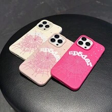 This Is A Single-Pack Of Spider Web Pattern Phone Cases, Featuring A Simple And Stylish Design. It Is Compatible With IPhone 11/12/13/14/15/17/Air/Pro/Plus/Pro Max And Is Suitable As A Gift For Friends Or For Special Occasions Such As Valentine's Day. - 玫紅色 - 查看 3