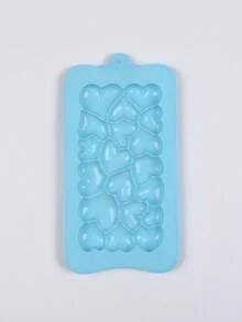 1pc Heart-Shaped Silicone Chocolate Mold - 3D Love Block For DIY Candy & Cake Decorating, Perfect For Valentine's Day & Thanksgiving Gifts