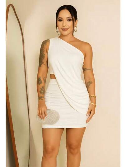 Conjunto Feminino Bata Mula Manca Suplex Com Bojo Cintura Alta Elegante