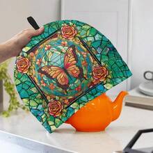 Butterfly Tea Cozy For Teapot Insulated Rose Tea Pot Cozy Green Tea Pot Cozy For Keeping Warm Tea Cosy For Teapot Dust Protector,ButterflyRose - ButterflyRose - View 4