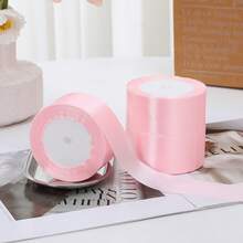 1 Roll 0.6/4cm Wide Satin Ribbon For DIY Bows, Cakes, Baking, Packaging, Back To School Valentine Day