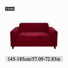 1PC Plush Sofa Cover Winter Warmth, Elastic Sofa Cover Suitable For Living Room Bedroom Dustproof Furniture Protector Soft And Comfortable Fabric Easy To Clean Suitable For 1/2/3/4 Seat Home Decor Sofa Protector Cushion Cover - Màu Đỏ Sâu - Xem 14
