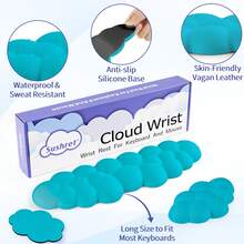 Cloud Wrist Rest Keyboard, 3-In-1 Cloud Keyboard Wrist Pad Set With PU Leather Memory Foam, Cute Tenkeyless/Full-Size Arm Rest For Comfortable Palm Support, Soft PC/Gaming Desk Accessories And Office Setup Essentials, Computer Hand Cushion For Long Typing And Gaming, Ideal For Home Office Desk Setup, Daily Ergonomic Support And Christmas Gift